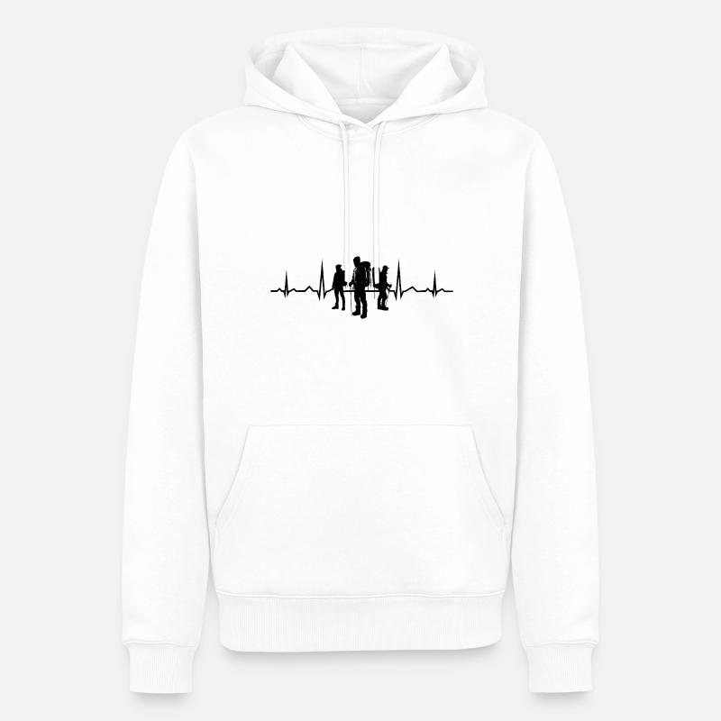 Bloc Bloc Bloc Kletterer Grimpeur - Sweat à capuche Premium bio Homme - blanc