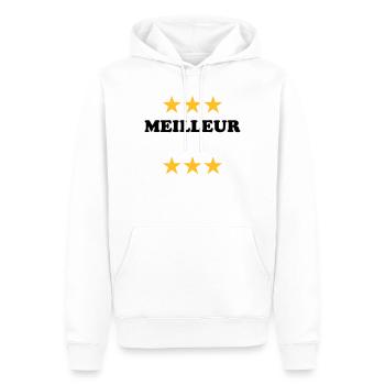Meilleur (à personnaliser) - Sweat à capuche Premium bio Homme - blanc - Devant - Nico (187cm)