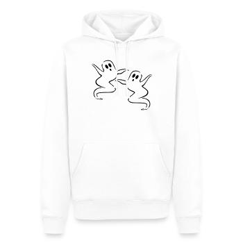 gespenster geist halloween - Männer Premium Bio Hoodie - Weiß - Vorne - Nico (187cm)