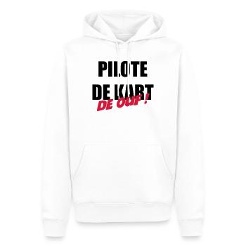 Go-Kart / Karting / Kart / Fahrer - Männer Premium Bio Hoodie - Weiß - Vorne - Nico (187cm)