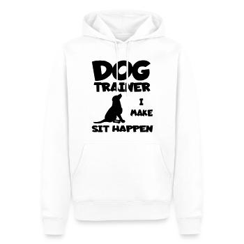 L’éducateur canin permet au chien de s’asseoir. Chemise d’humour * - Sweat à capuche Premium bio Homme - blanc - Devant - Nico (187cm)