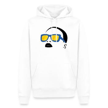 Strand und Sonnenbrille Design - Männer Premium Bio Hoodie - Weiß - Vorne - Nico (187cm)