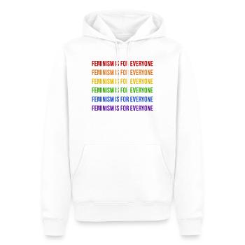 Feminism is for Everyone Rainbow - Men’s Premium Organic Hoodie - white - Front - Nico (187cm)