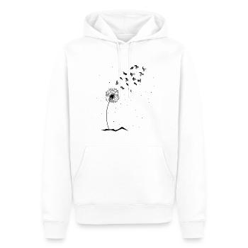 Pusteblume Radfahrer - - Männer Premium Bio Hoodie - Weiß - Vorne - Nico (187cm)