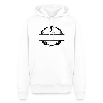 Ski en couronne de laurier ski sport - Sweat à capuche Premium bio Homme - blanc - Devant - Nico (187cm)