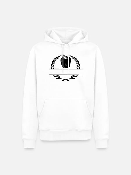 Lorbeerkranz mit Paprika - Männer Premium Bio Hoodie - Weiß