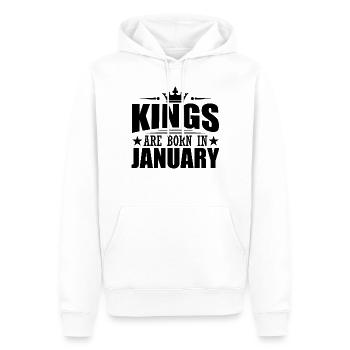 Jahrestag im Januar. Geburtstagsgeschenk für Januar - Männer Premium Bio Hoodie - Weiß - Vorne - Nico (187cm)