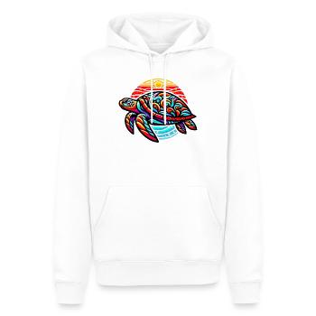Tortue - Sweat à capuche Premium bio Homme - blanc - Devant - Nico (187cm)