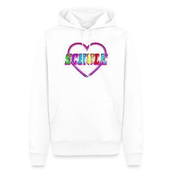 Crayon Coeur École Police Rose École Débutants - Sweat à capuche Premium bio Homme - blanc - Devant - Nico (187cm)