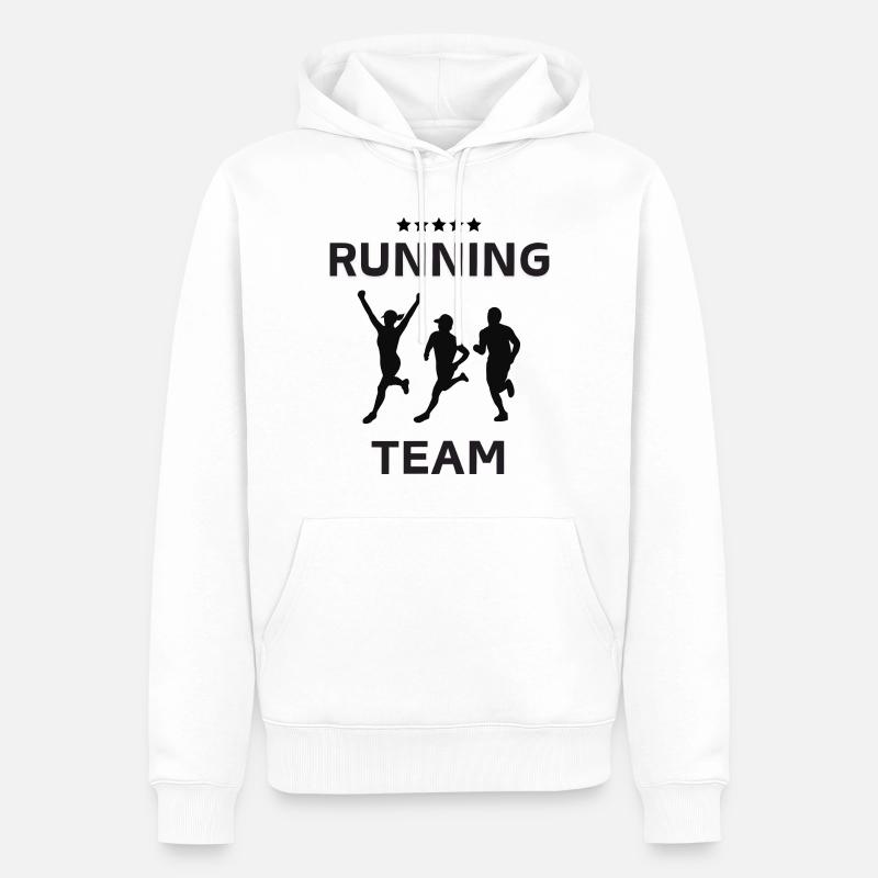 Équipe de course - Sweat à capuche Premium bio Homme - blanc