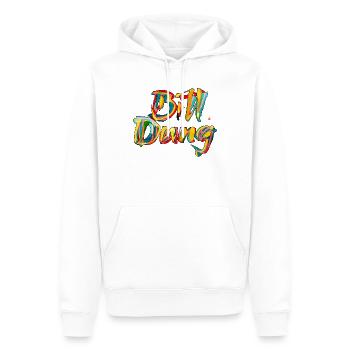 240924 Bill Dung Montage 03 - Männer Premium Bio Hoodie - Weiß - Vorne - Nico (187cm)