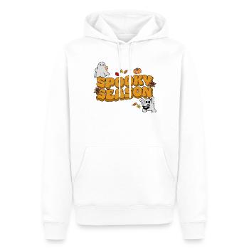 halloween spooky season - Männer Premium Bio Hoodie - Weiß - Vorne - Nico (187cm)