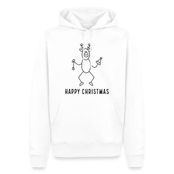 lustige Weihnachten - Männer Premium Bio Hoodie - Weiß - Vorne - Nico (187cm)