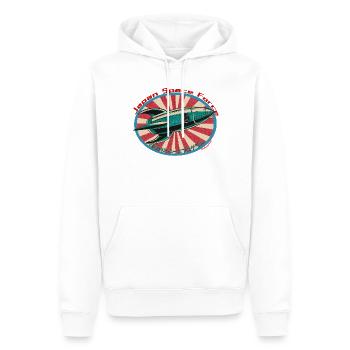 Retro Space Rocket - Japan Space Force - Männer Premium Bio Hoodie - Weiß - Vorne - Nico (187cm)
