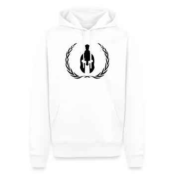 Spartaner Helm Gladiator Kranz - Männer Premium Bio Hoodie - Weiß - Vorne - Nico (187cm)