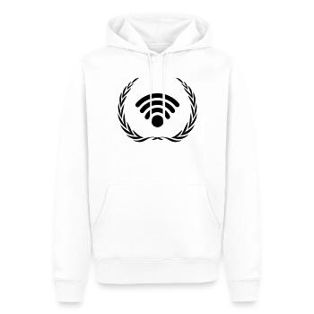 Wlan Internet Kranz - Männer Premium Bio Hoodie - Weiß - Vorne - Nico (187cm)