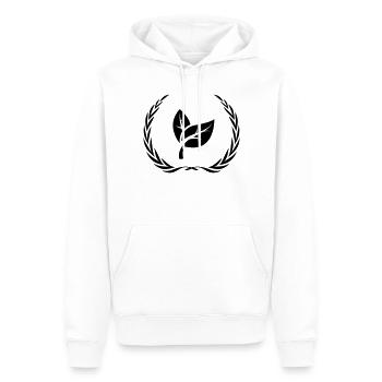 Leaf Ecology Wreath - Men’s Premium Organic Hoodie - white - Front - Nico (187cm)