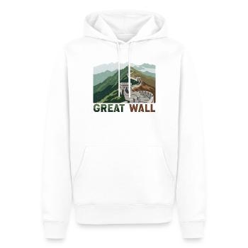 Große Mauer Chinesische Mauer - Männer Premium Bio Hoodie - Weiß - Vorne - Nico (187cm)