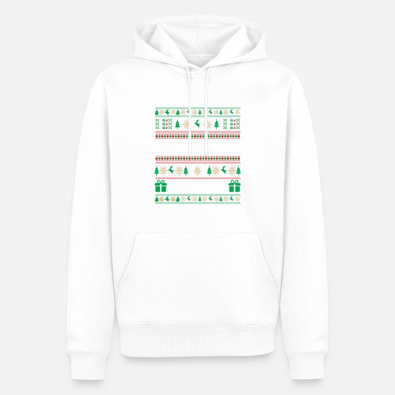 Pull de Noël Neckargemünd - Sweat à capuche Premium bio Homme - blanc