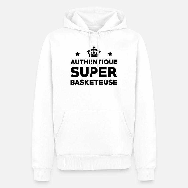 Authentique Super Basketeuse - Sweat à capuche Premium bio Homme - blanc