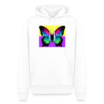 papillon - Sweat à capuche Premium bio Homme - blanc - Devant - Nico (187cm)