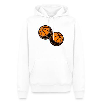 Équipe de Basketball Symbol - Sweat à capuche Premium bio Homme - blanc - Devant - Nico (187cm)