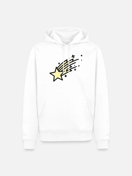 Shooting Star Comet Comic - Men’s Premium Organic Hoodie - white