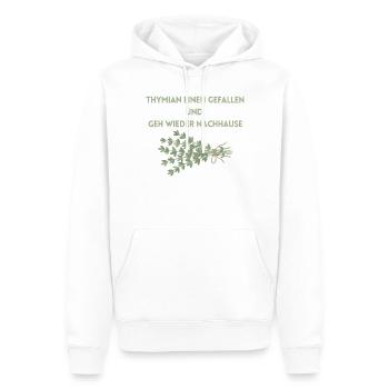 Thymian einen Gefallen und geh wieder Nachhause - Männer Premium Bio Hoodie - Weiß - Vorne - Nico (187cm)