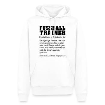 Lustige Definition Fußballtrainer Geschenk - Männer Premium Bio Hoodie - Weiß - Vorne - Nico (187cm)
