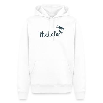 Mahalo Hawaii Palm Tree Beach Aloha Island Vibes - Männer Premium Bio Hoodie - Weiß - Vorne - Nico (187cm)