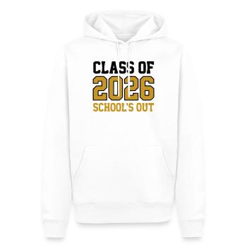 Class of 2026 Schools Out Logo - Männer Premium Bio Hoodie - Weiß - Vorne - Nico (187cm)