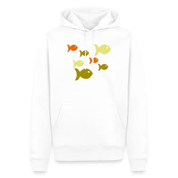 Fische Fischschwarm - Männer Premium Bio Hoodie - Weiß - Vorne - Nico (187cm)