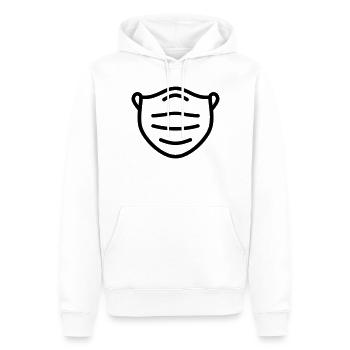 Maske - Männer Premium Bio Hoodie - Weiß - Vorne - Nico (187cm)