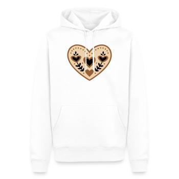 Costume traditionnel folklorique en forme de cœur pour la fête des mères - Sweat à capuche Premium bio Homme - blanc - Devant - Nico (187cm)