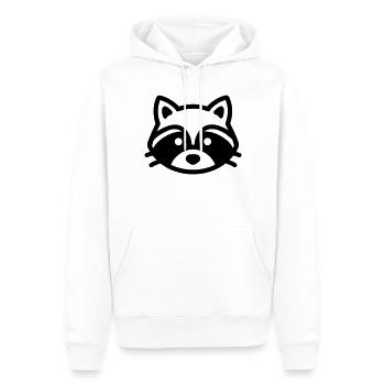 raccoon - Men’s Premium Organic Hoodie - white - Front - Nico (187cm)