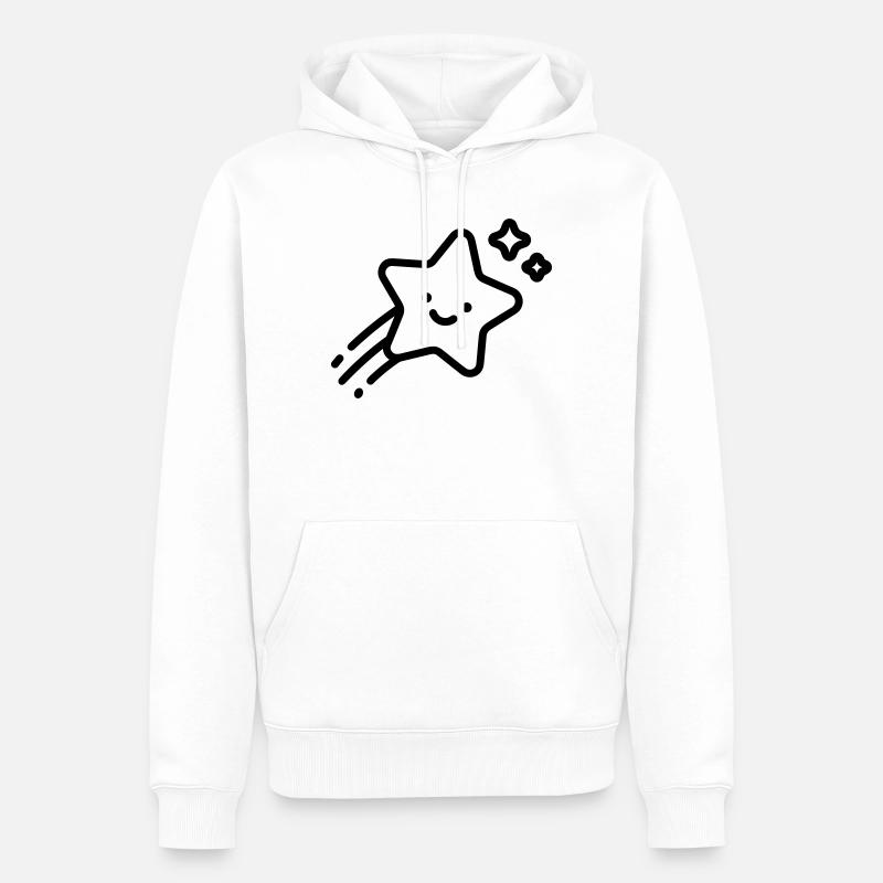 Sternschnuppe - Männer Premium Bio Hoodie - Weiß