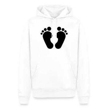 fussabdruck_1 - Männer Premium Bio Hoodie - Weiß - Vorne - Nico (187cm)