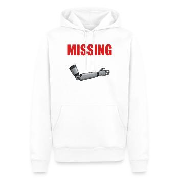 Vermisst? Hast du meinen Arm gesehen? Lustiger Arm - Männer Premium Bio Hoodie - Weiß - Vorne - Nico (187cm)