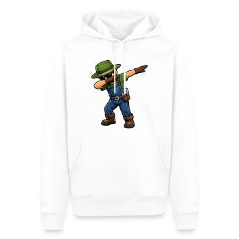 Jardinier en dab - Sweat à capuche Premium bio Homme - blanc - Devant - Nico (187cm)