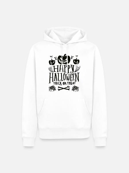 Verfluchter Kürbis Süßes oder Saures - Männer Premium Bio Hoodie - Weiß