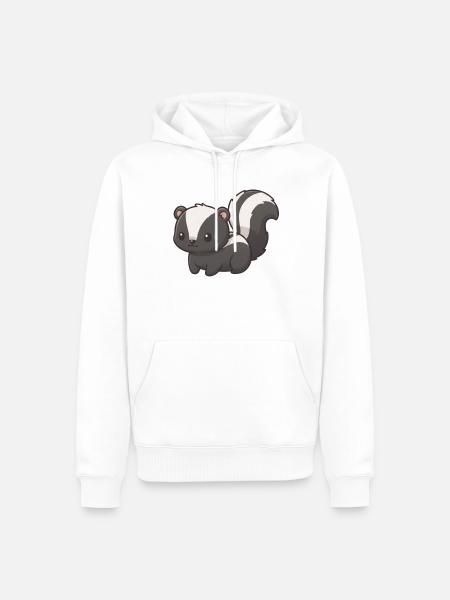 Stinktier - Männer Premium Bio Hoodie - Weiß