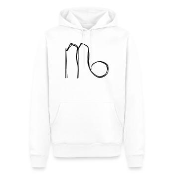 Sternzeichen Jungfrau handgezeichnet - Männer Premium Bio Hoodie - Weiß - Vorne - Nico (187cm)