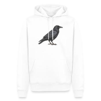 Great European Raven Black Grafik in Grau - Männer Premium Bio Hoodie - Weiß - Vorne - Nico (187cm)