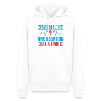 Anesthesiologist One Sedation At Time Anesthesia - Männer Premium Bio Hoodie - Weiß - Vorne - Nico (187cm)