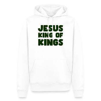 Jesus König der Könige - Männer Premium Bio Hoodie - Weiß - Vorne - Nico (187cm)
