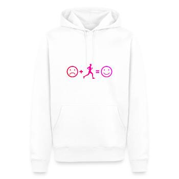 Jogging, Course à pied, Course à pied, Course à pied - Sweat à capuche Premium bio Homme - blanc - Devant - Nico (187cm)