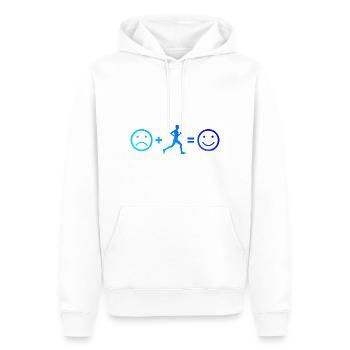 Course Femme Cross Country Course Course Course à pied - Sweat à capuche Premium bio Homme - blanc - Devant - Nico (187cm)