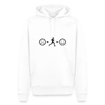 Course à pied, Jogging, Fitness, Jogging, Cross Country Runnin - Sweat à capuche Premium bio Homme - blanc - Devant - Nico (187cm)