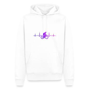 Vélo de route Vélo de route Hommes Cyclistes de route Vélo de route - Sweat à capuche Premium bio Homme - blanc - Devant - Nico (187cm)