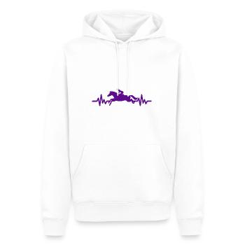 Heartbeat - Étalon Cheval Jument Ross Equestrian - Sweat à capuche Premium bio Homme - blanc - Devant - Nico (187cm)